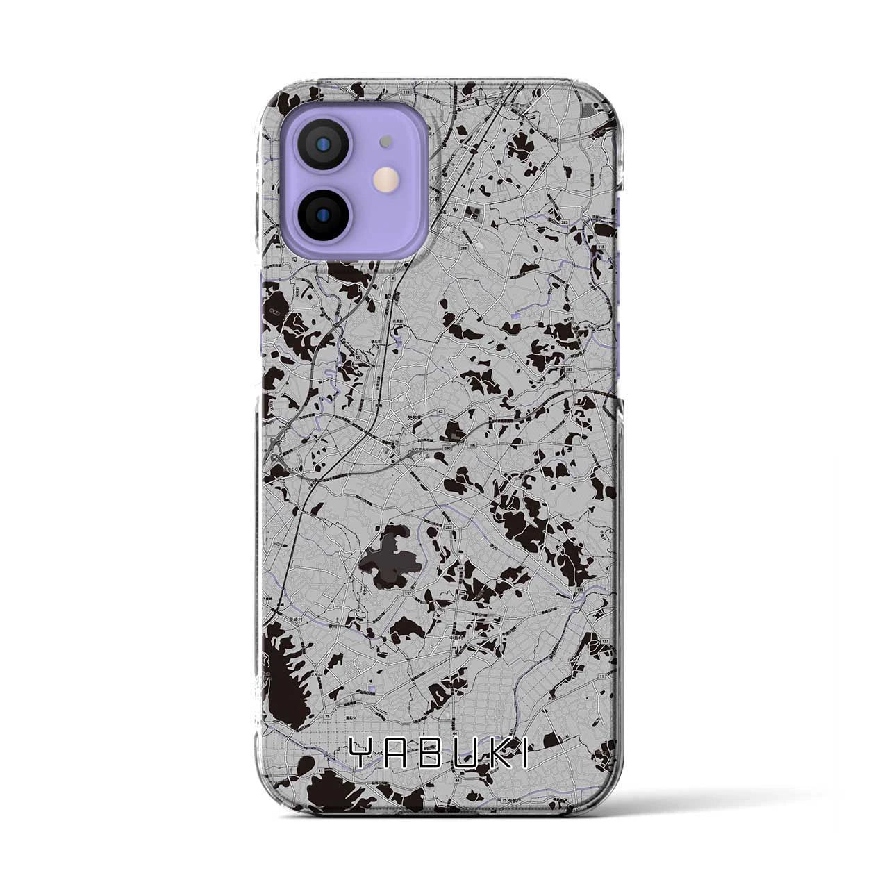 【矢吹(福島県)】地図柄iPhoneケース(クリアタイプ)