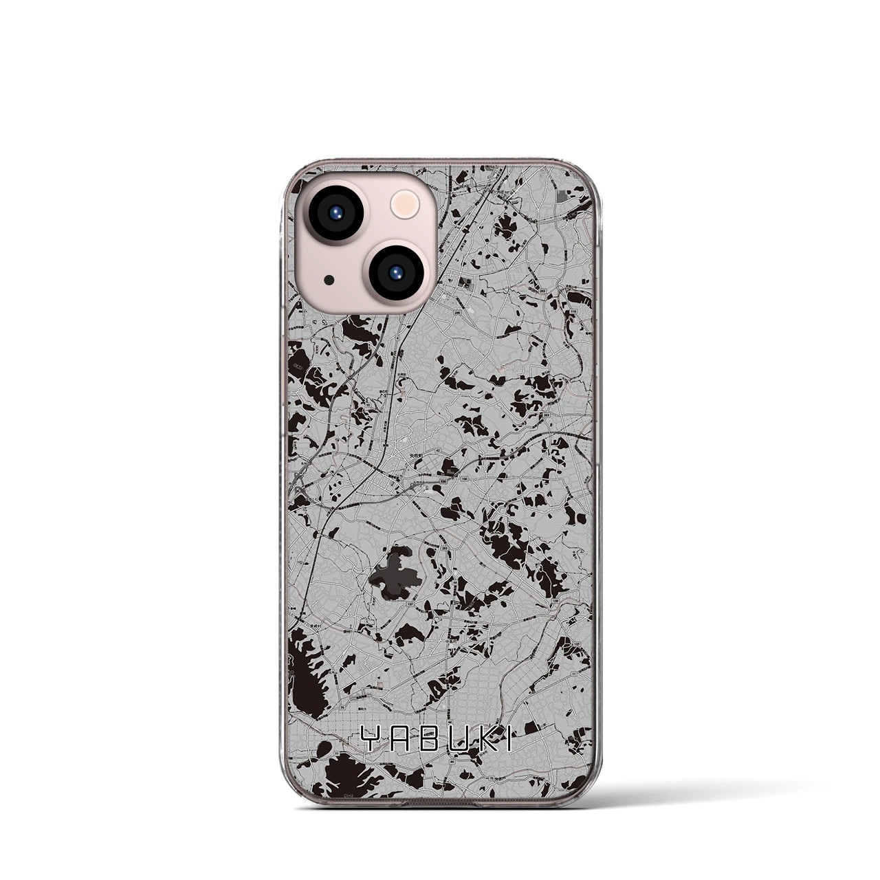 【矢吹(福島県)】地図柄iPhoneケース(クリアタイプ)