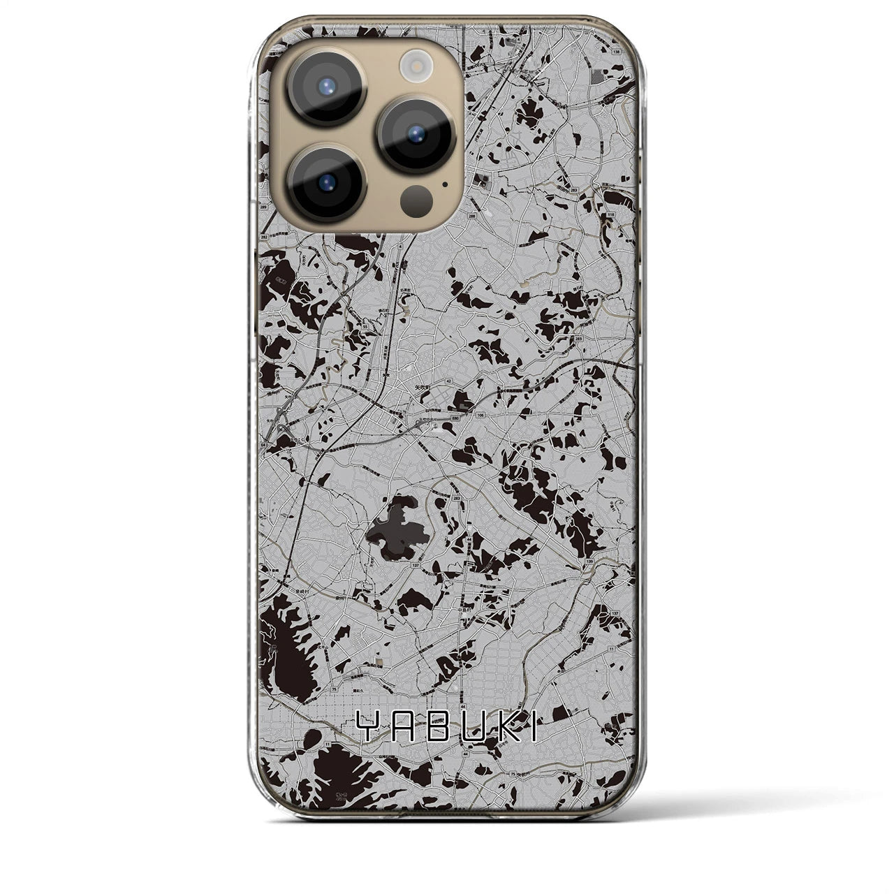 【矢吹(福島県)】地図柄iPhoneケース(クリアタイプ)