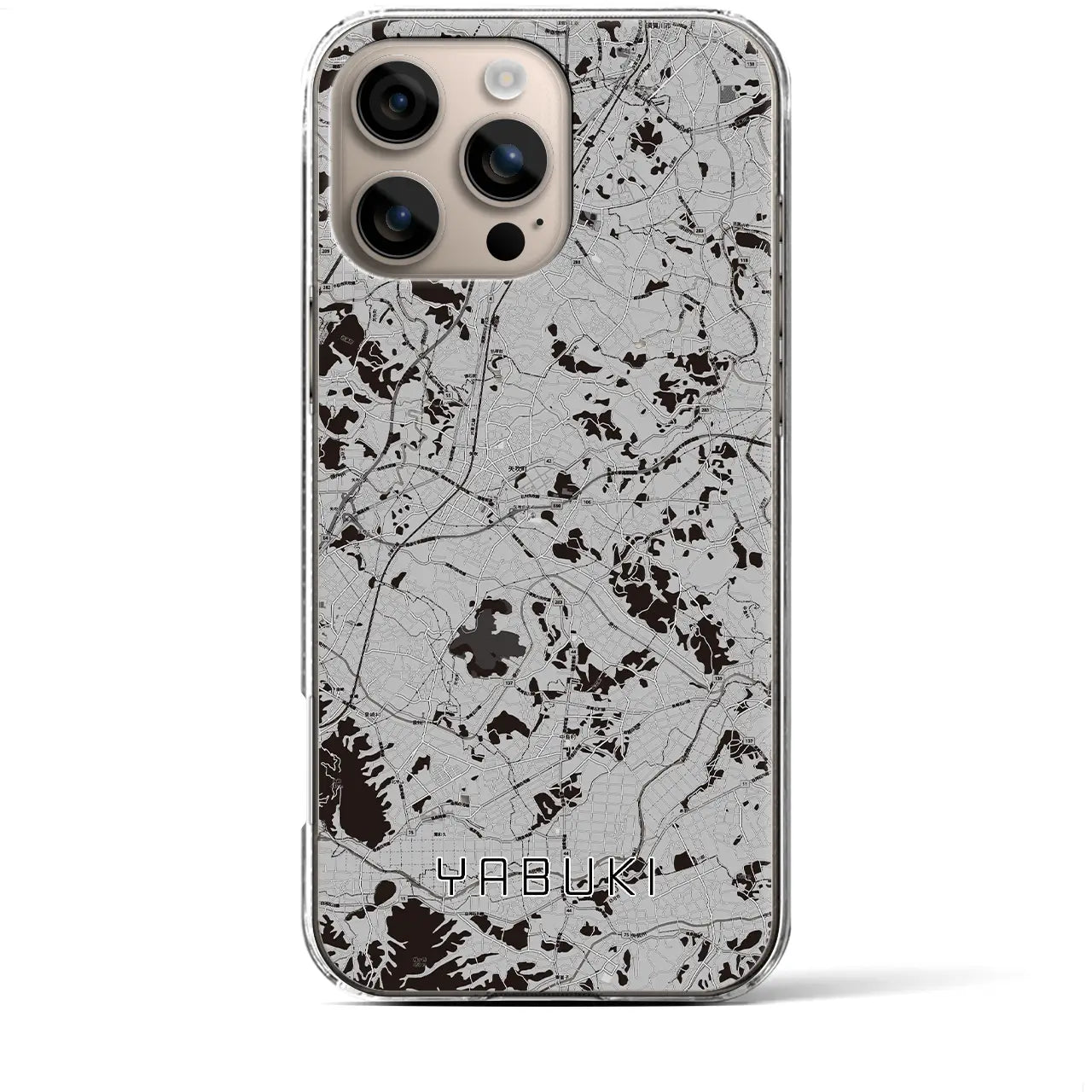 【矢吹(福島県)】地図柄iPhoneケース(クリアタイプ)