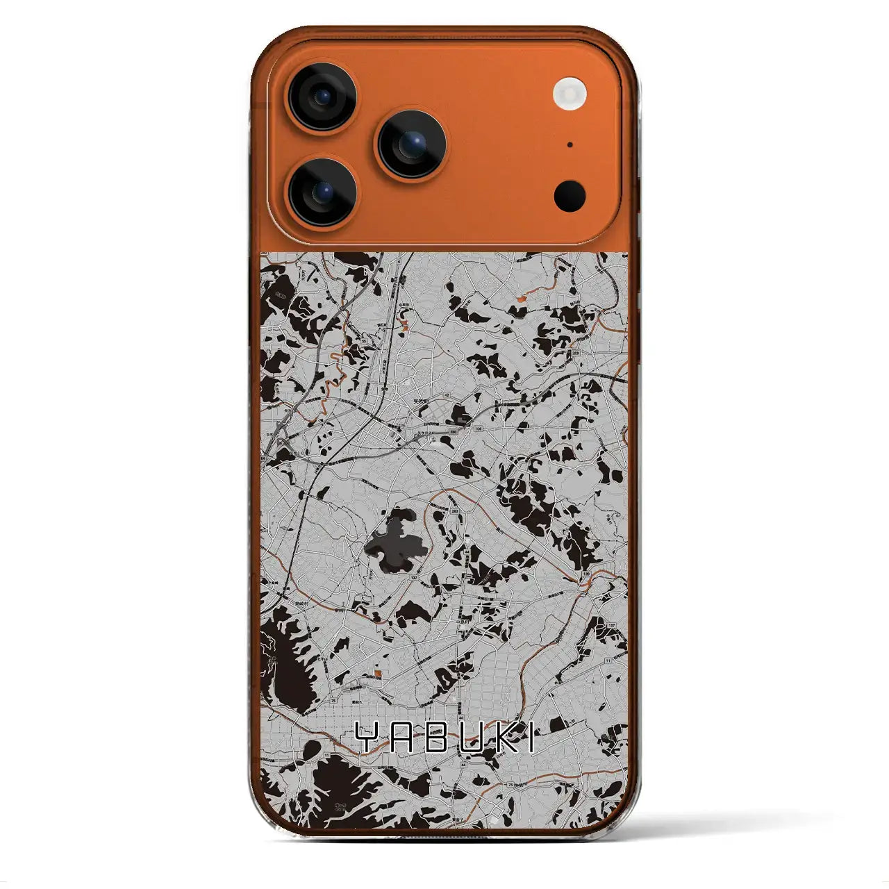 【矢吹(福島県)】地図柄iPhoneケース(クリアタイプ)