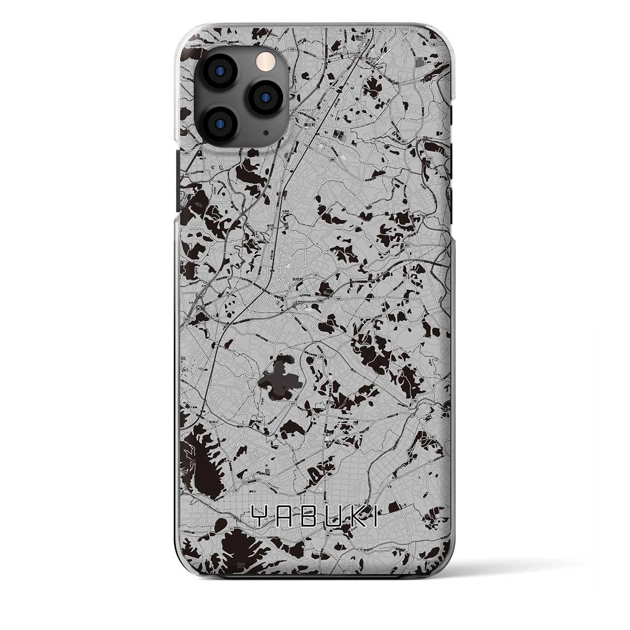 【矢吹(福島県)】地図柄iPhoneケース(クリアタイプ)