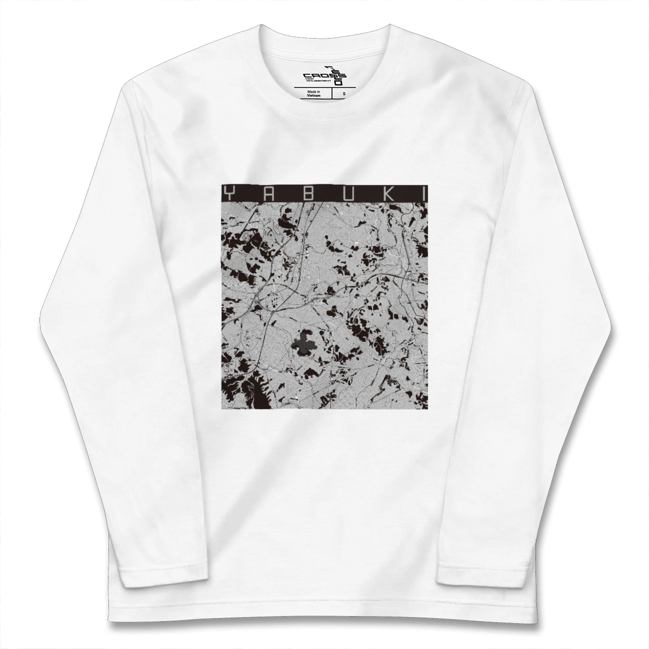 【矢吹(福島県)】地図柄ロングスリーブTシャツ