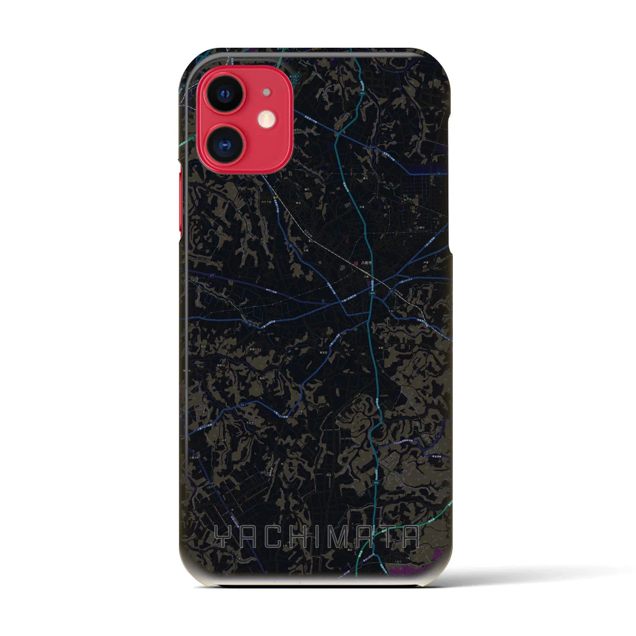 【八街(千葉県)】地図柄iPhoneケース(バックカバータイプ)