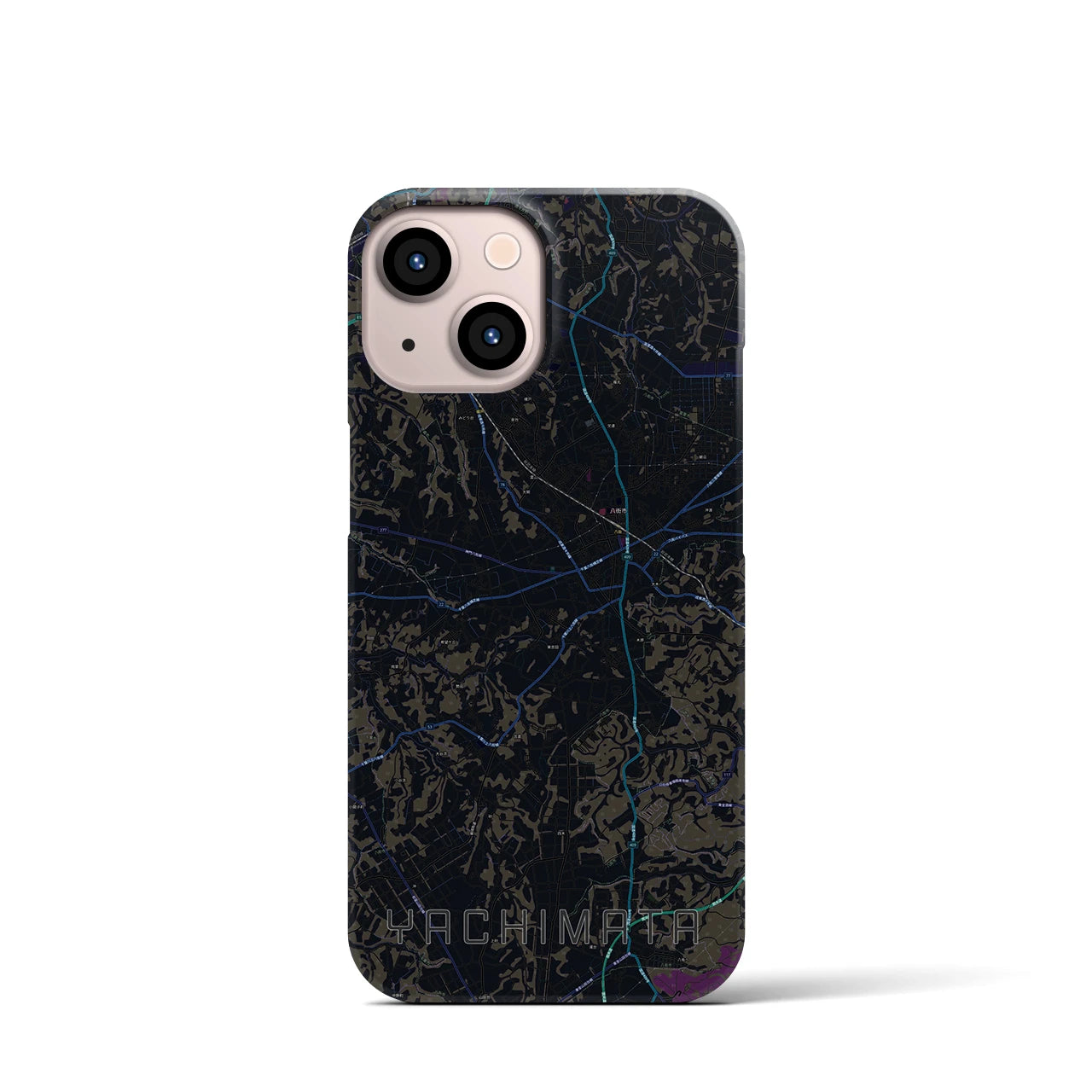 【八街(千葉県)】地図柄iPhoneケース(バックカバータイプ)