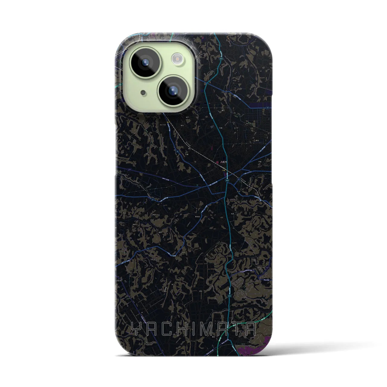 【八街(千葉県)】地図柄iPhoneケース(バックカバータイプ)