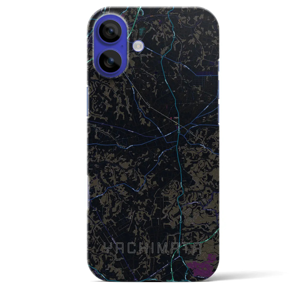 【八街(千葉県)】地図柄iPhoneケース(バックカバータイプ)