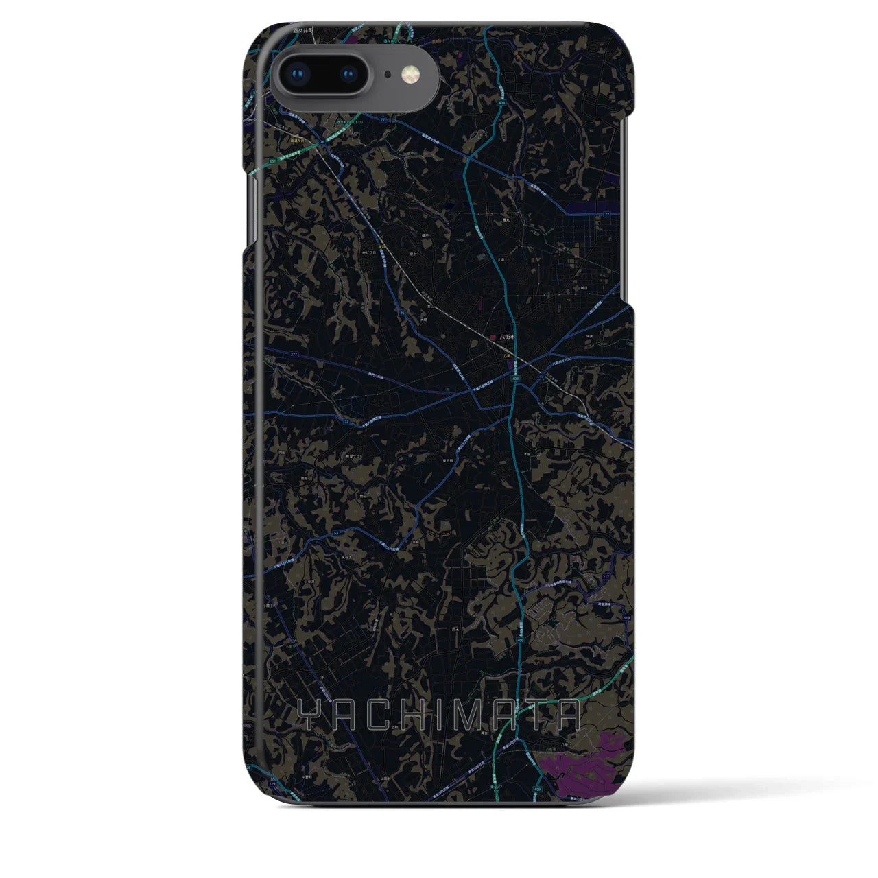 【八街(千葉県)】地図柄iPhoneケース(バックカバータイプ)