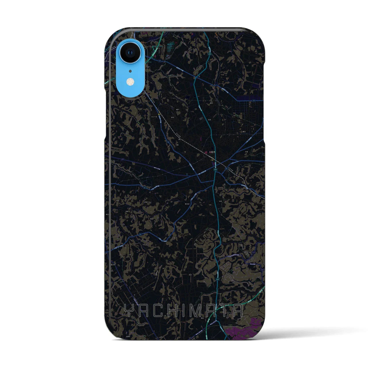 【八街(千葉県)】地図柄iPhoneケース(バックカバータイプ)