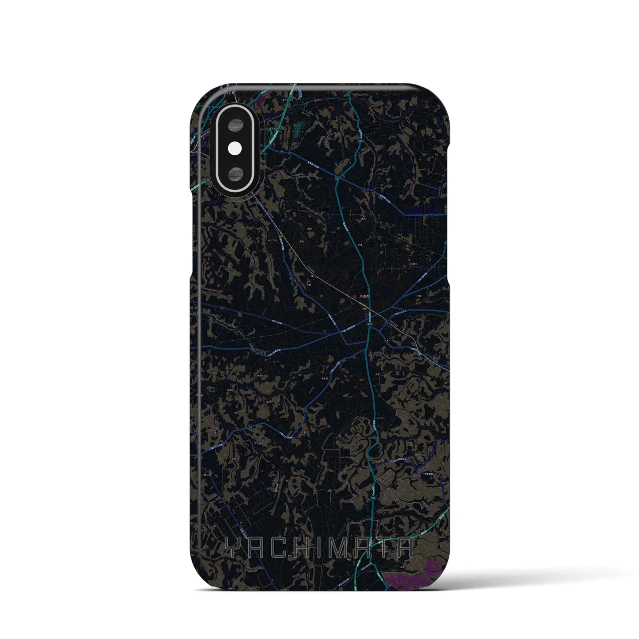 【八街(千葉県)】地図柄iPhoneケース(バックカバータイプ)