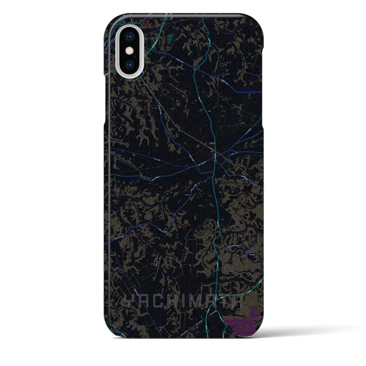 【八街(千葉県)】地図柄iPhoneケース(バックカバータイプ)