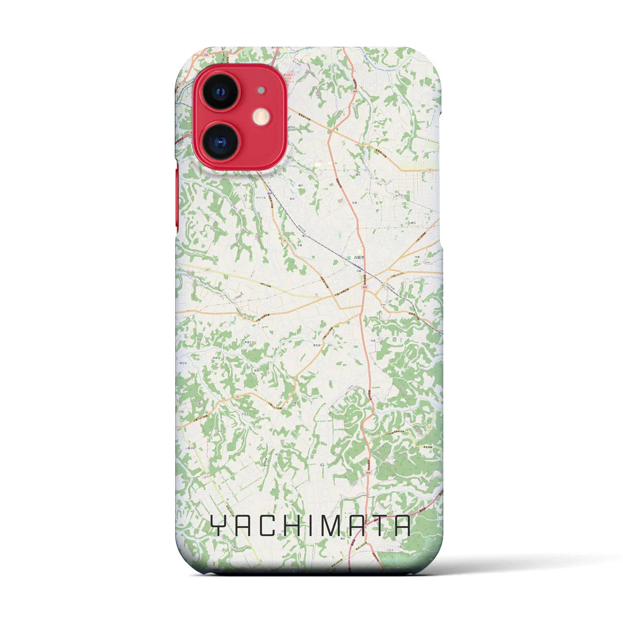 【八街(千葉県)】地図柄iPhoneケース(バックカバータイプ)
