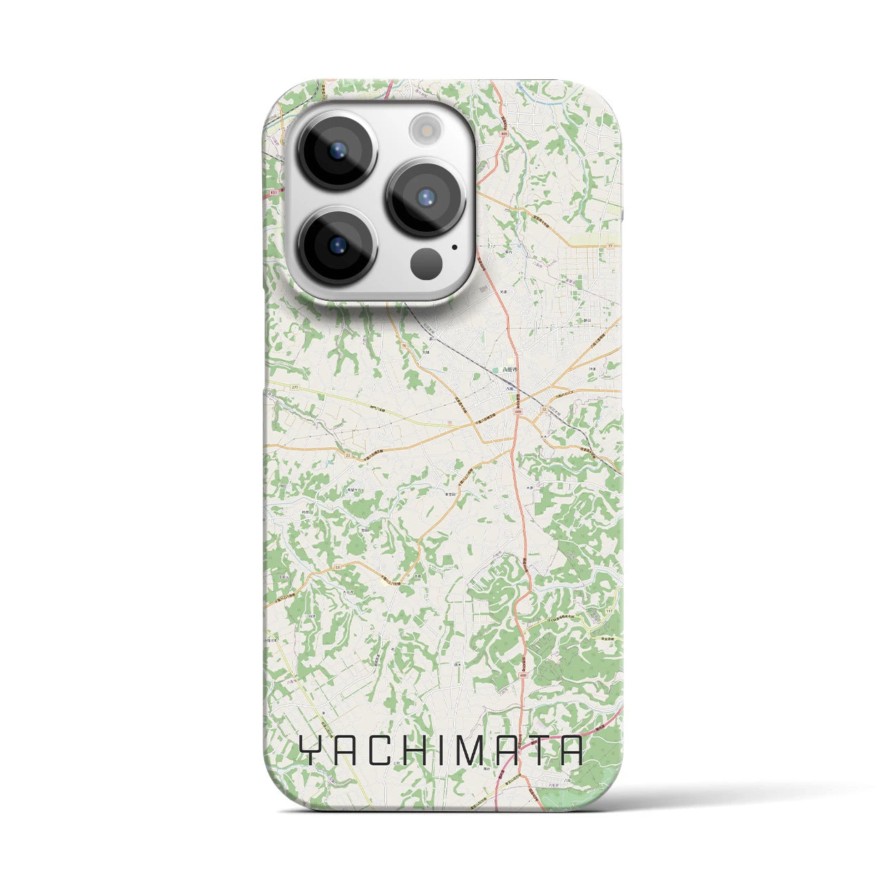 【八街(千葉県)】地図柄iPhoneケース(バックカバータイプ)