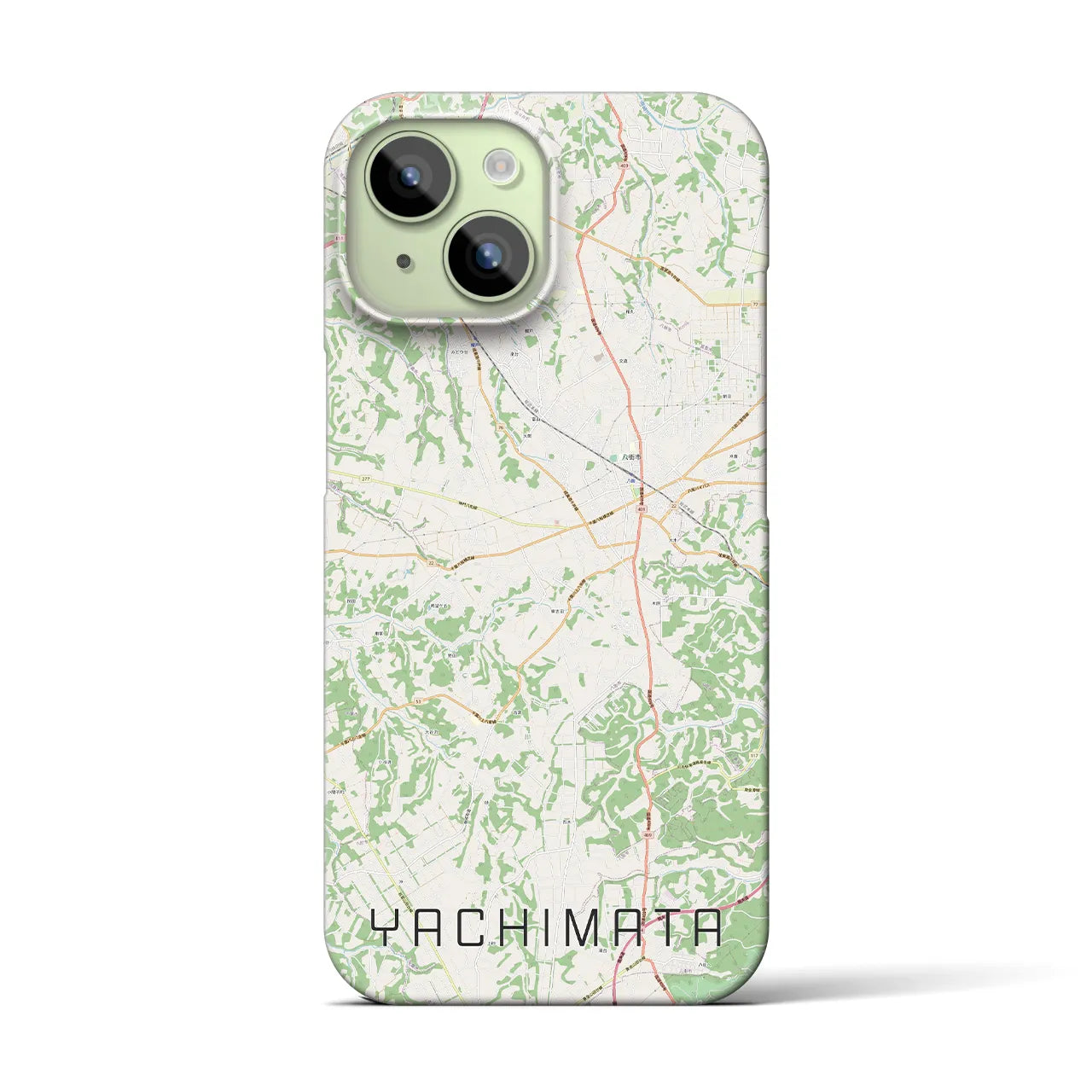 【八街(千葉県)】地図柄iPhoneケース(バックカバータイプ)