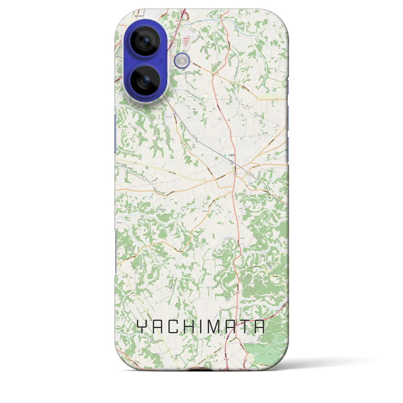【八街(千葉県)】地図柄iPhoneケース(バックカバータイプ)