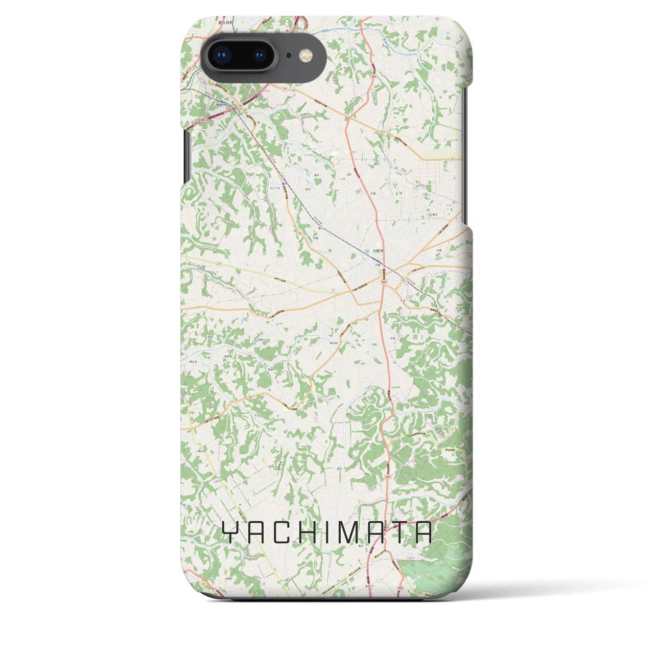 【八街(千葉県)】地図柄iPhoneケース(バックカバータイプ)