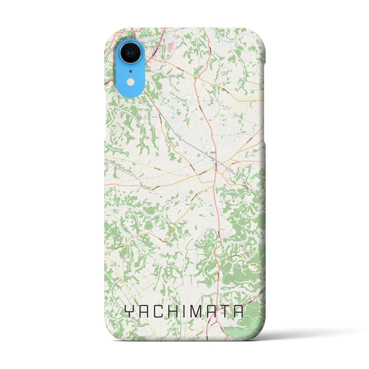【八街(千葉県)】地図柄iPhoneケース(バックカバータイプ)