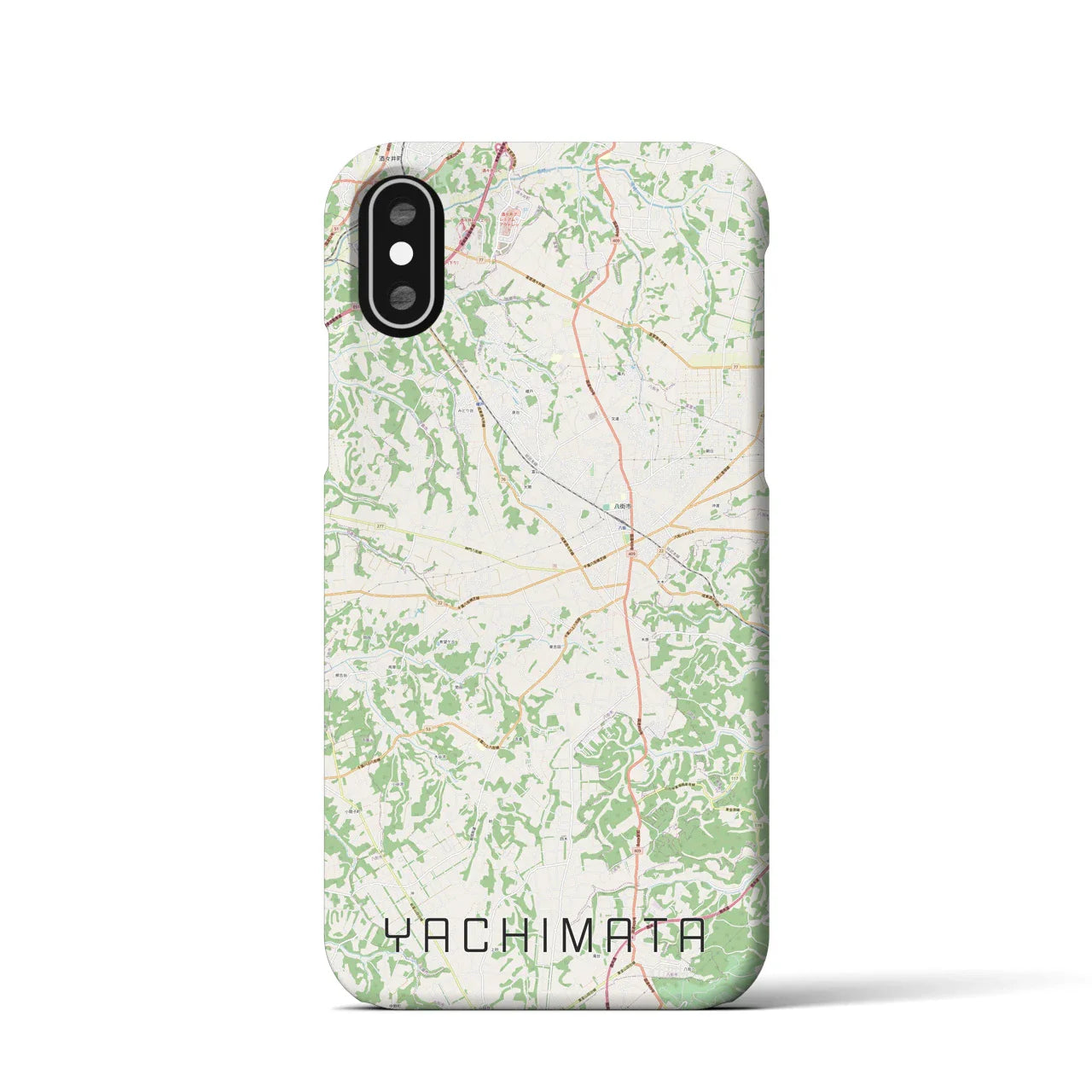 【八街(千葉県)】地図柄iPhoneケース(バックカバータイプ)