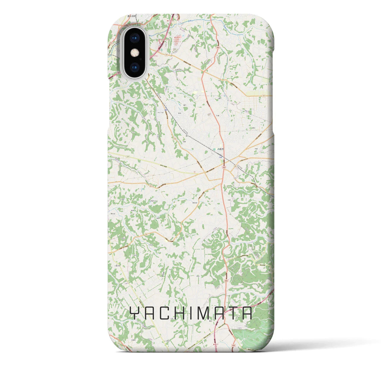 【八街(千葉県)】地図柄iPhoneケース(バックカバータイプ)