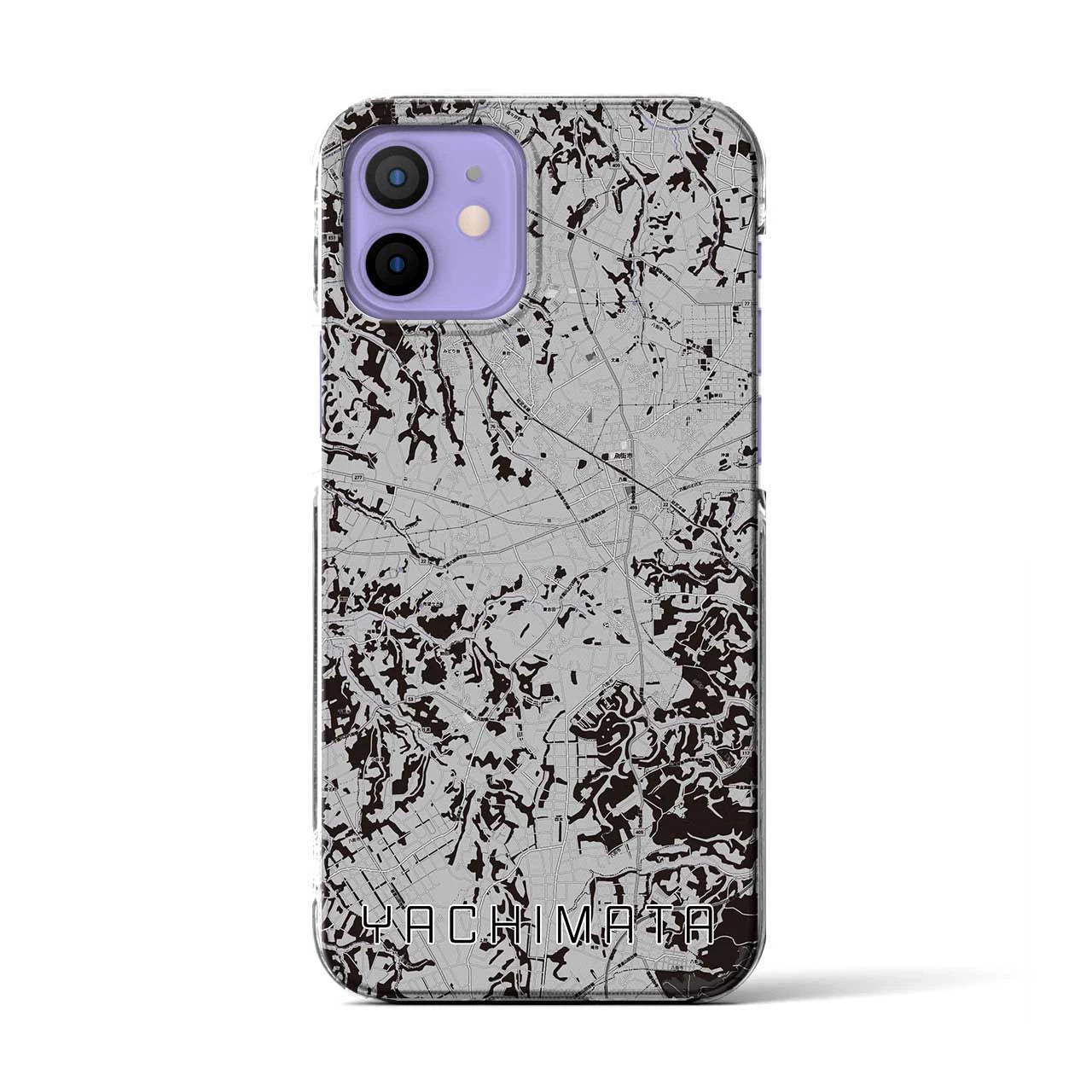 【八街(千葉県)】地図柄iPhoneケース(クリアタイプ)