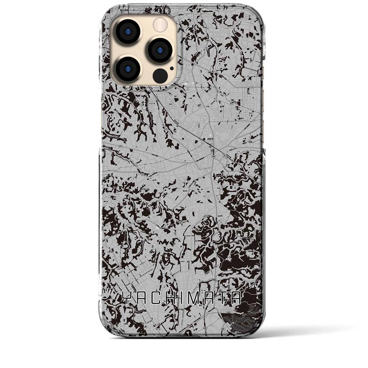 【八街(千葉県)】地図柄iPhoneケース(クリアタイプ)