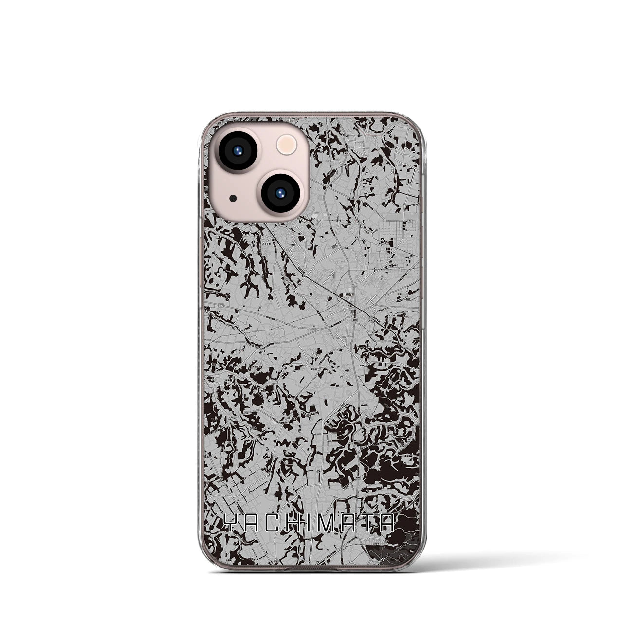 【八街(千葉県)】地図柄iPhoneケース(クリアタイプ)