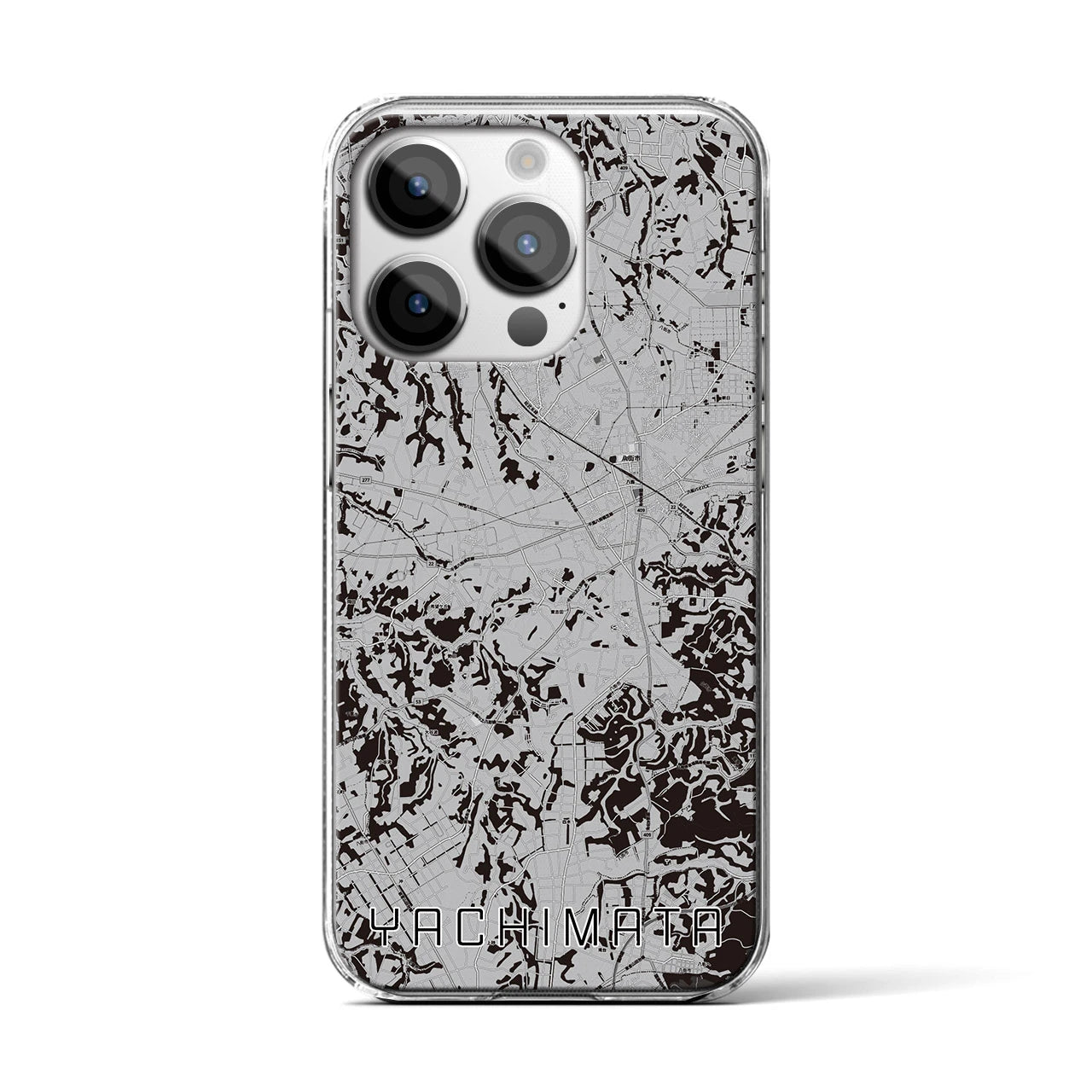 【八街(千葉県)】地図柄iPhoneケース(クリアタイプ)