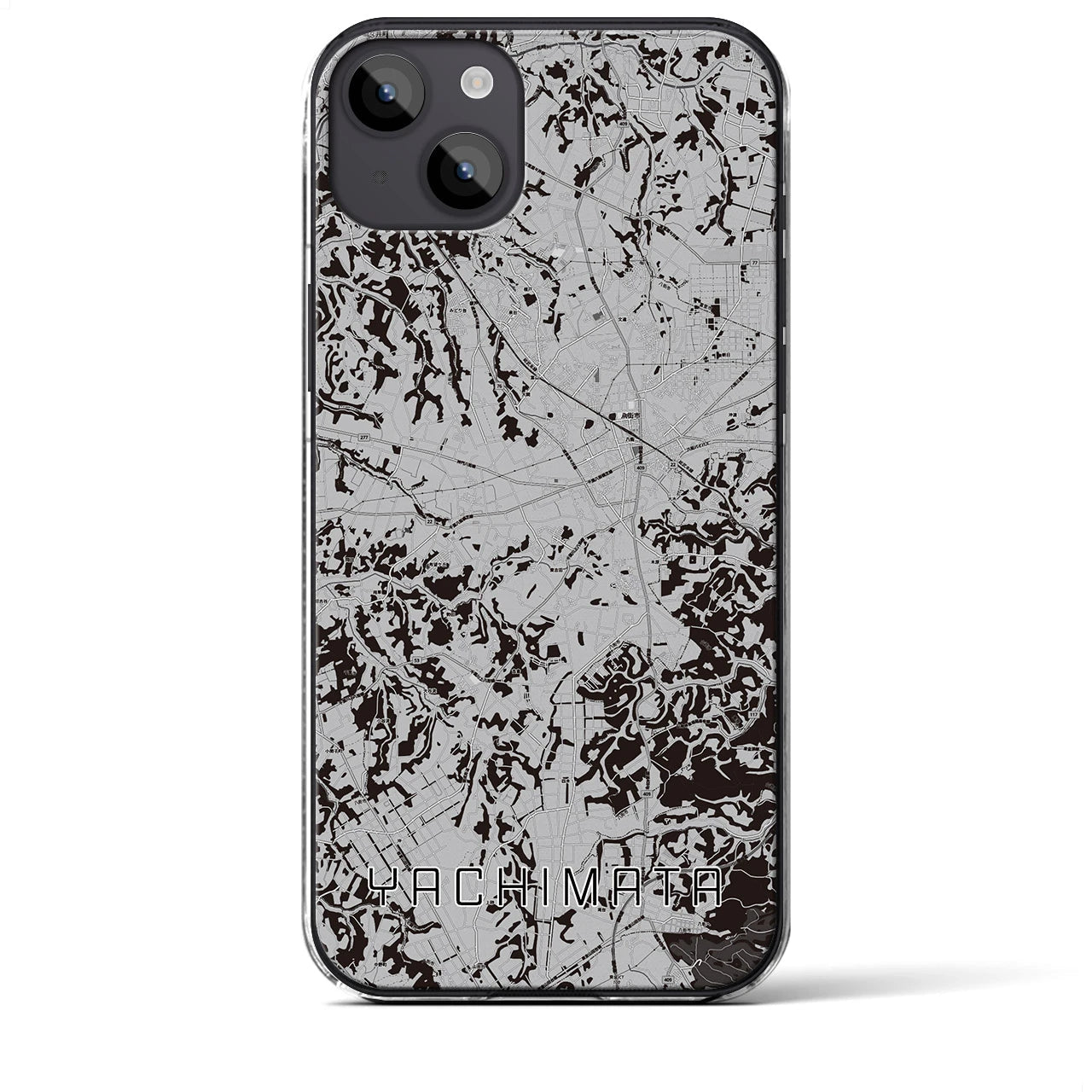 【八街(千葉県)】地図柄iPhoneケース(クリアタイプ)