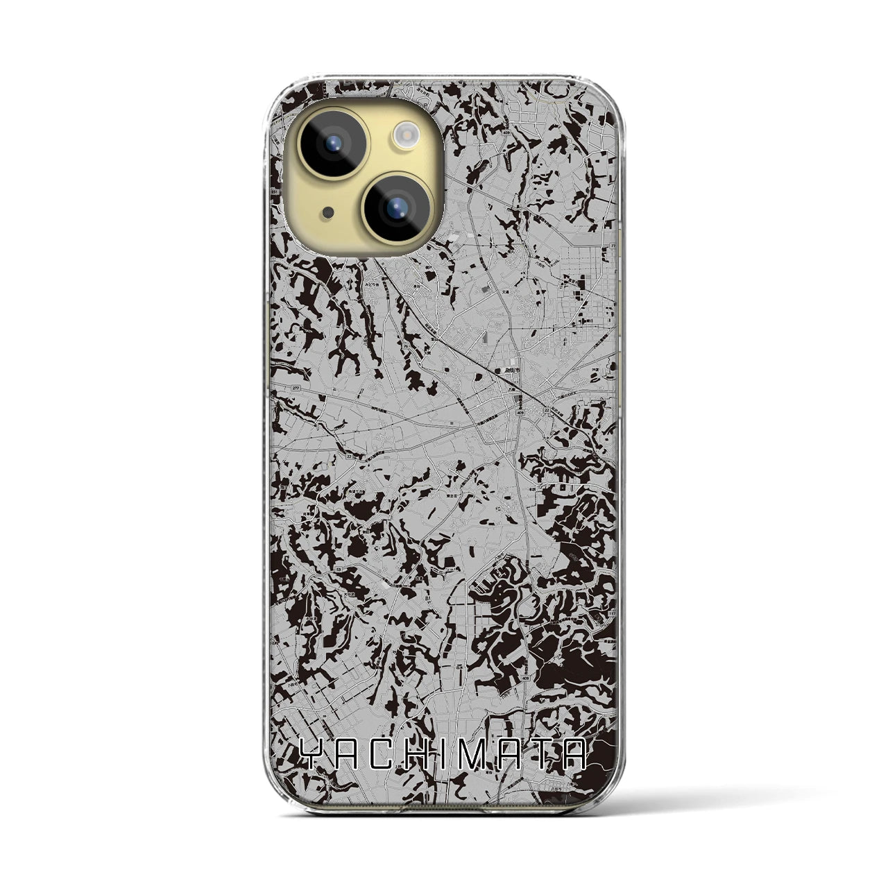 【八街(千葉県)】地図柄iPhoneケース(クリアタイプ)