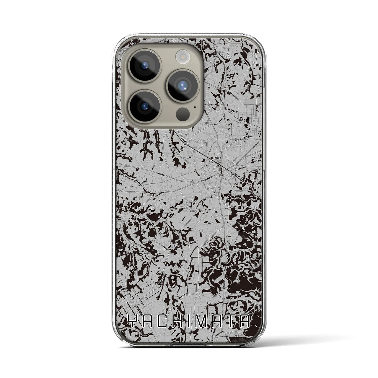 【八街(千葉県)】地図柄iPhoneケース(クリアタイプ)