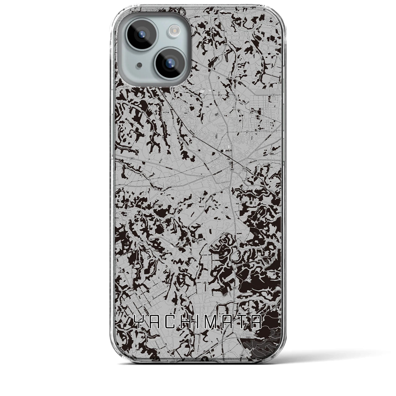 【八街(千葉県)】地図柄iPhoneケース(クリアタイプ)