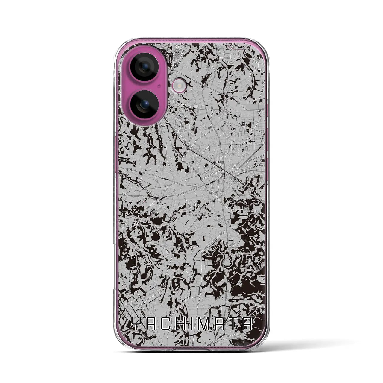 【八街(千葉県)】地図柄iPhoneケース(クリアタイプ)