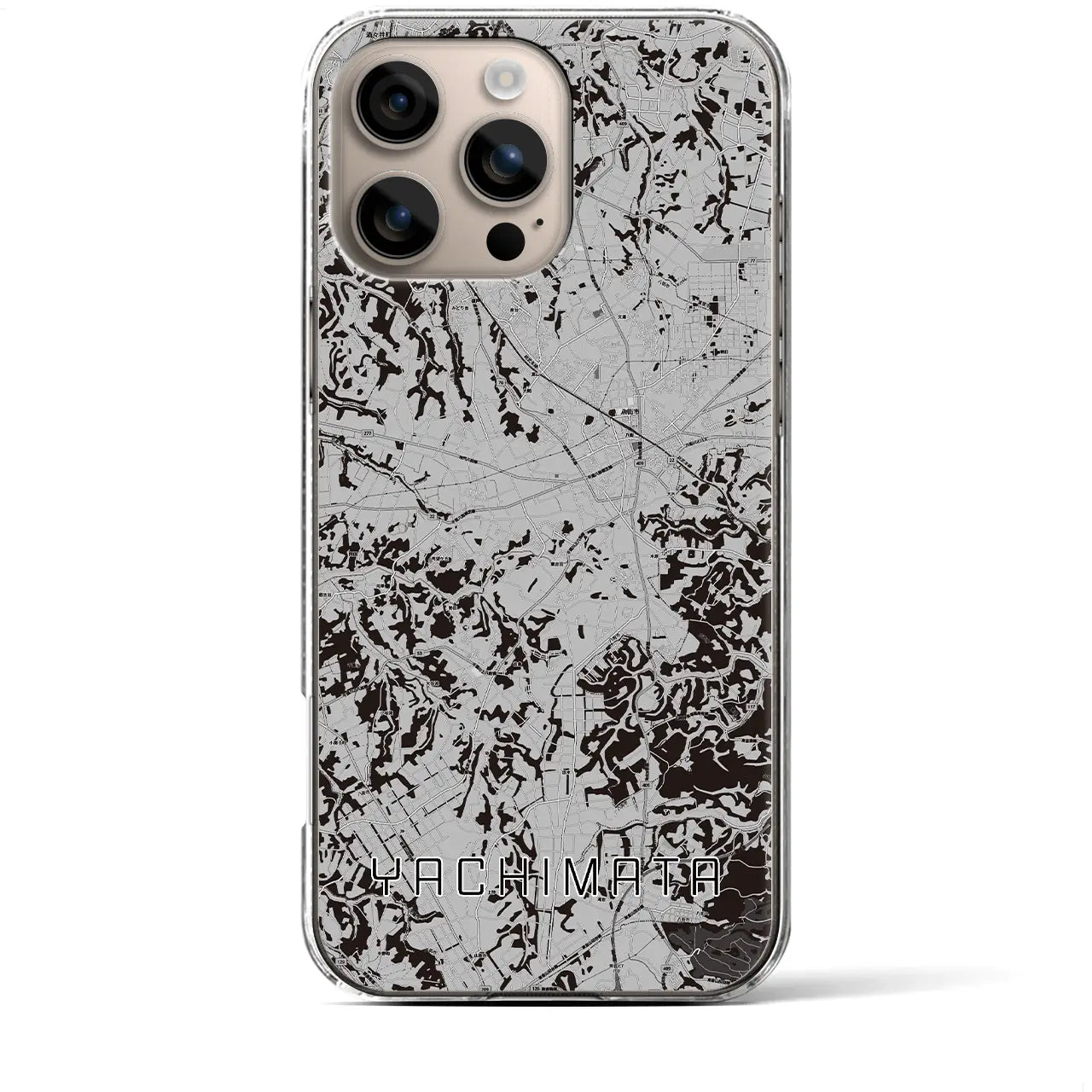 【八街(千葉県)】地図柄iPhoneケース(クリアタイプ)