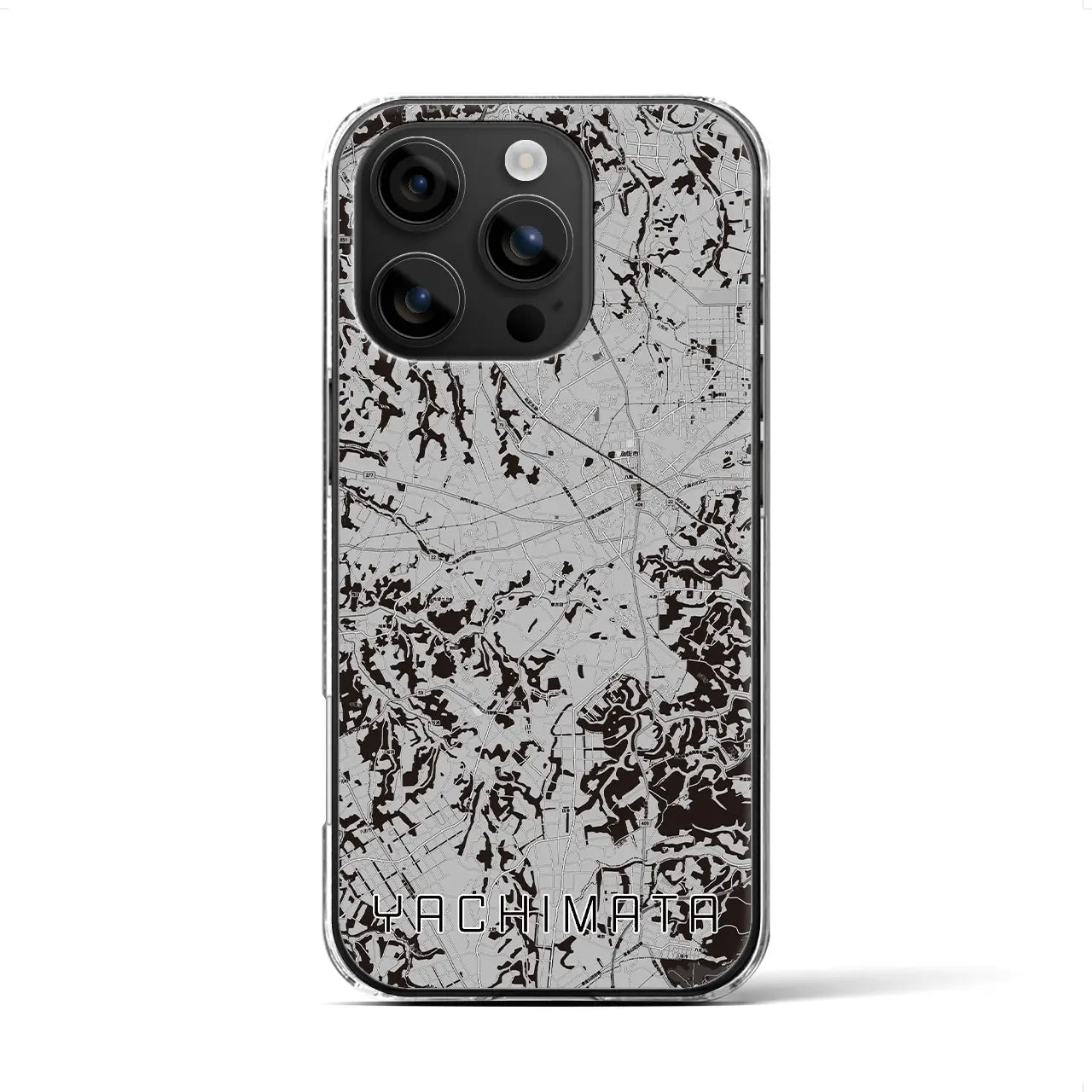 【八街(千葉県)】地図柄iPhoneケース(クリアタイプ)