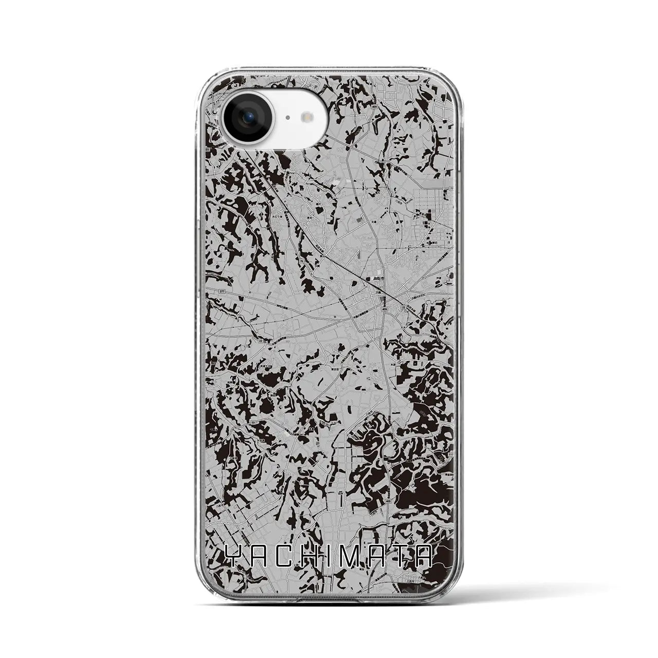 【八街(千葉県)】地図柄iPhoneケース(クリアタイプ)