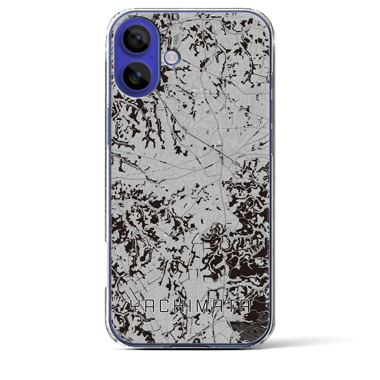 【八街(千葉県)】地図柄iPhoneケース(クリアタイプ)