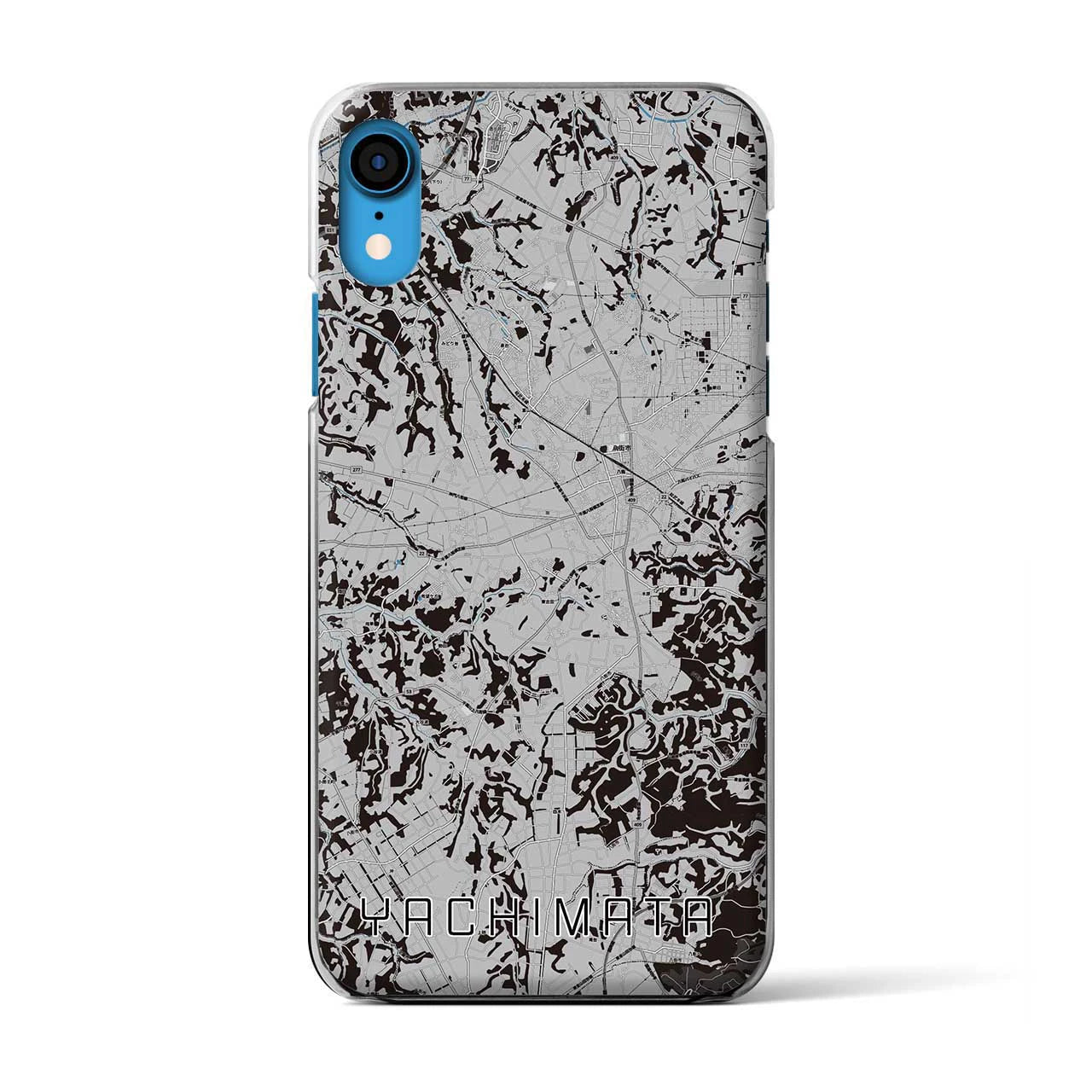 【八街(千葉県)】地図柄iPhoneケース(クリアタイプ)