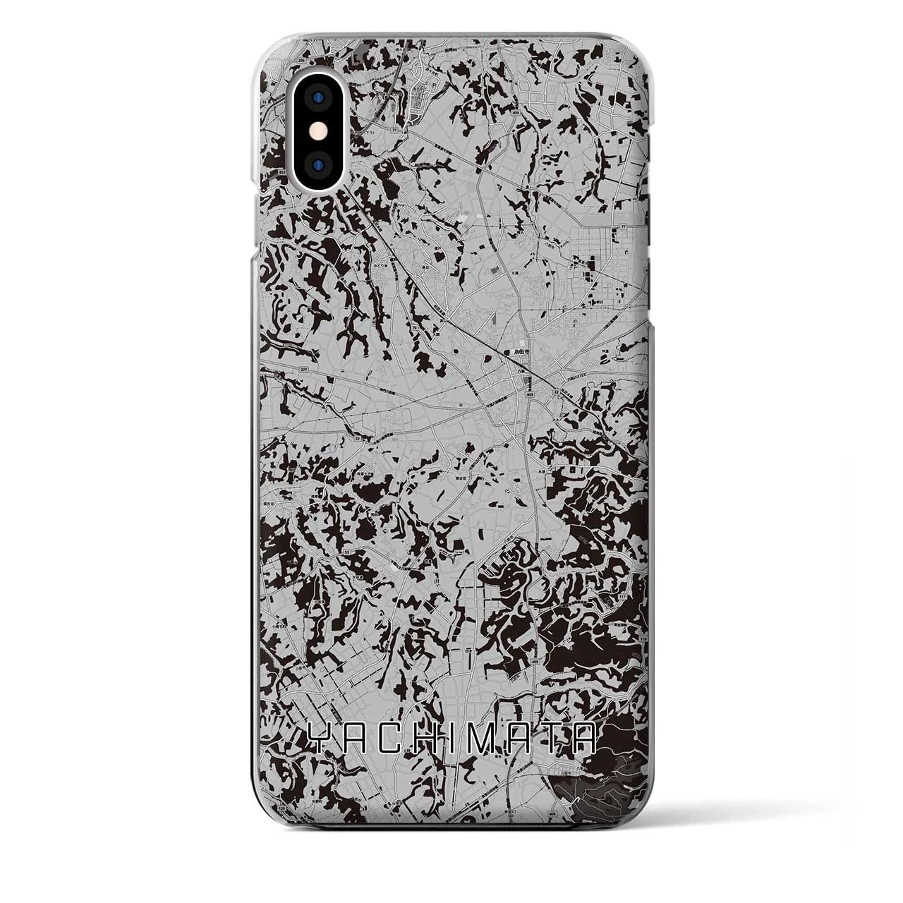 【八街(千葉県)】地図柄iPhoneケース(クリアタイプ)