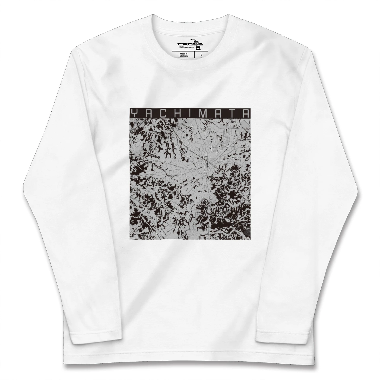 【八街(千葉県)】地図柄ロングスリーブTシャツ