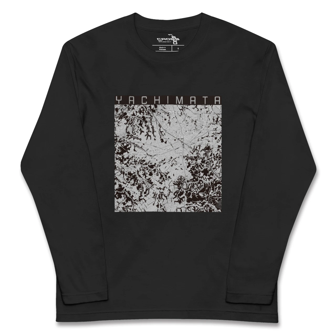 【八街(千葉県)】地図柄ロングスリーブTシャツ