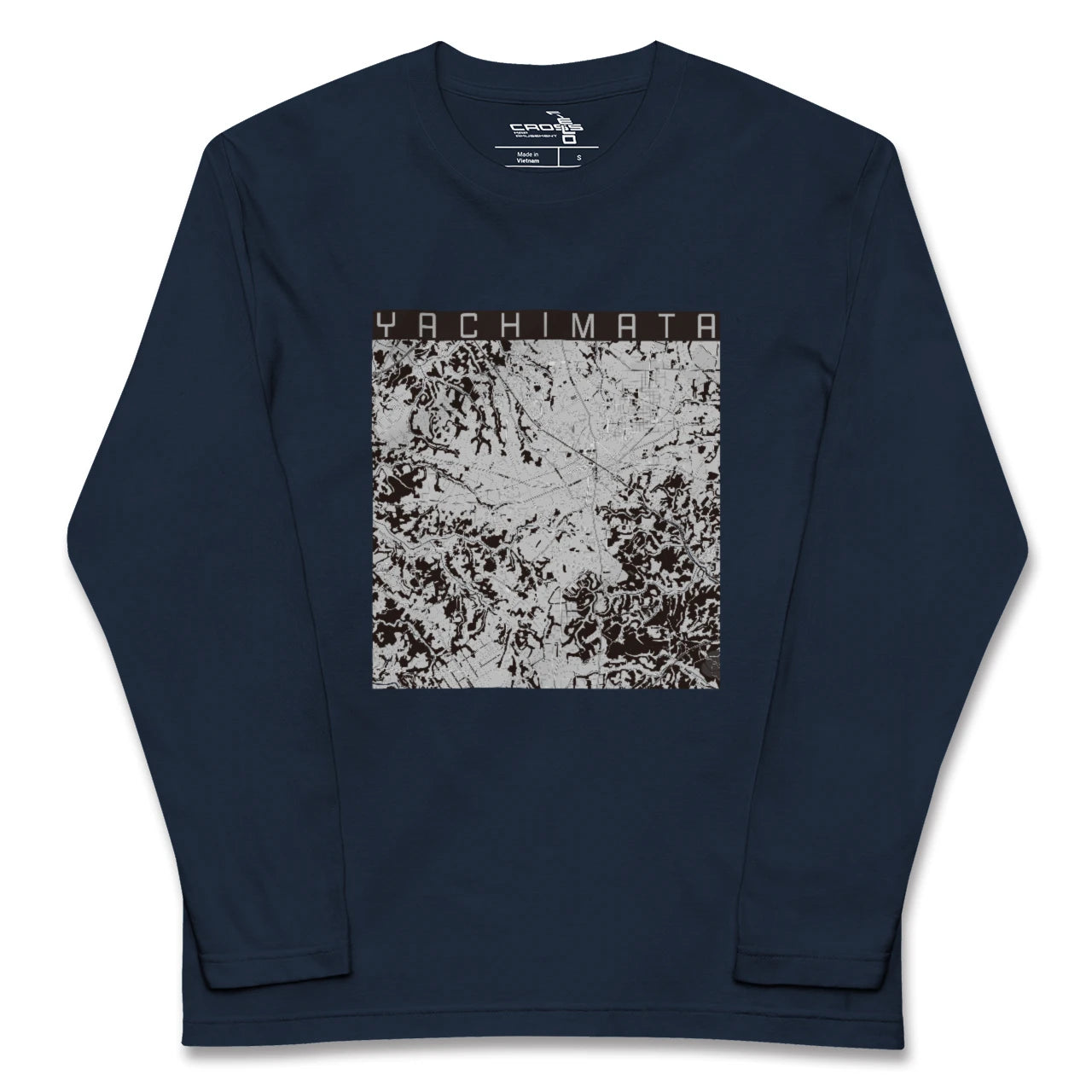 【八街(千葉県)】地図柄ロングスリーブTシャツ