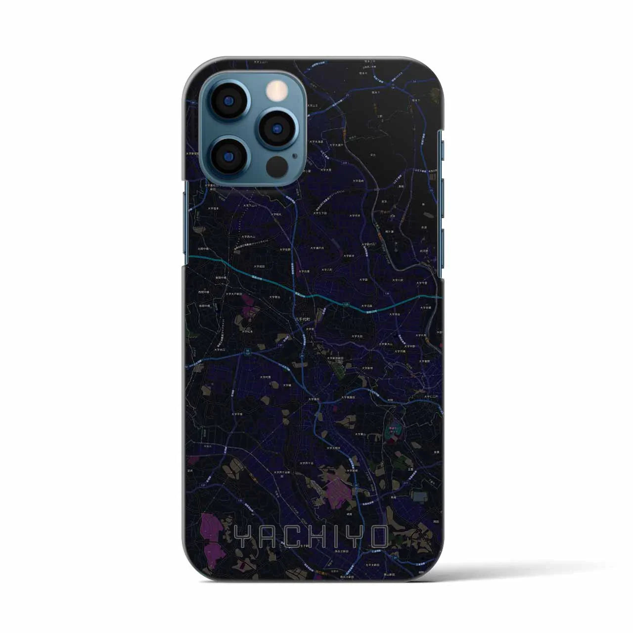 【八千代(茨城県)】地図柄iPhoneケース(バックカバータイプ)
