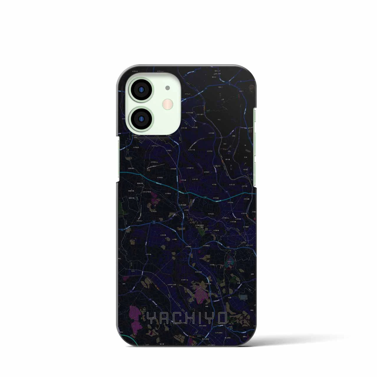 【八千代(茨城県)】地図柄iPhoneケース(バックカバータイプ)