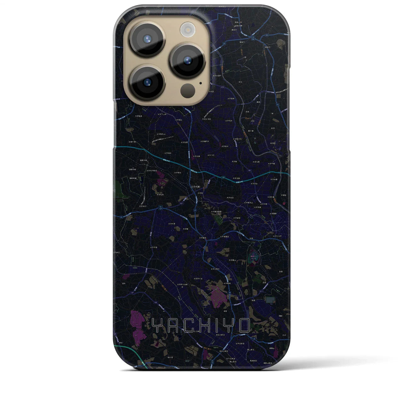【八千代(茨城県)】地図柄iPhoneケース(バックカバータイプ)