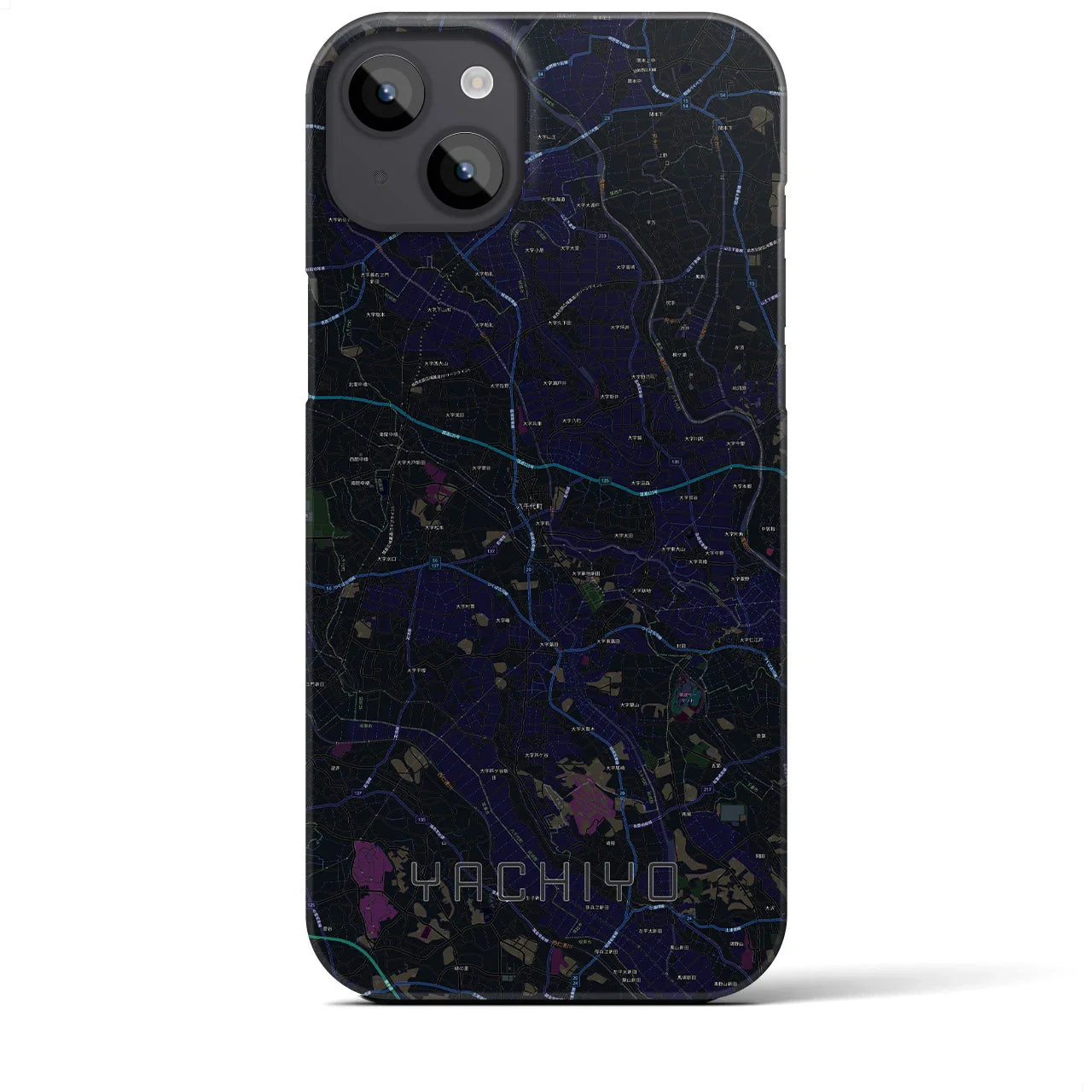 【八千代(茨城県)】地図柄iPhoneケース(バックカバータイプ)