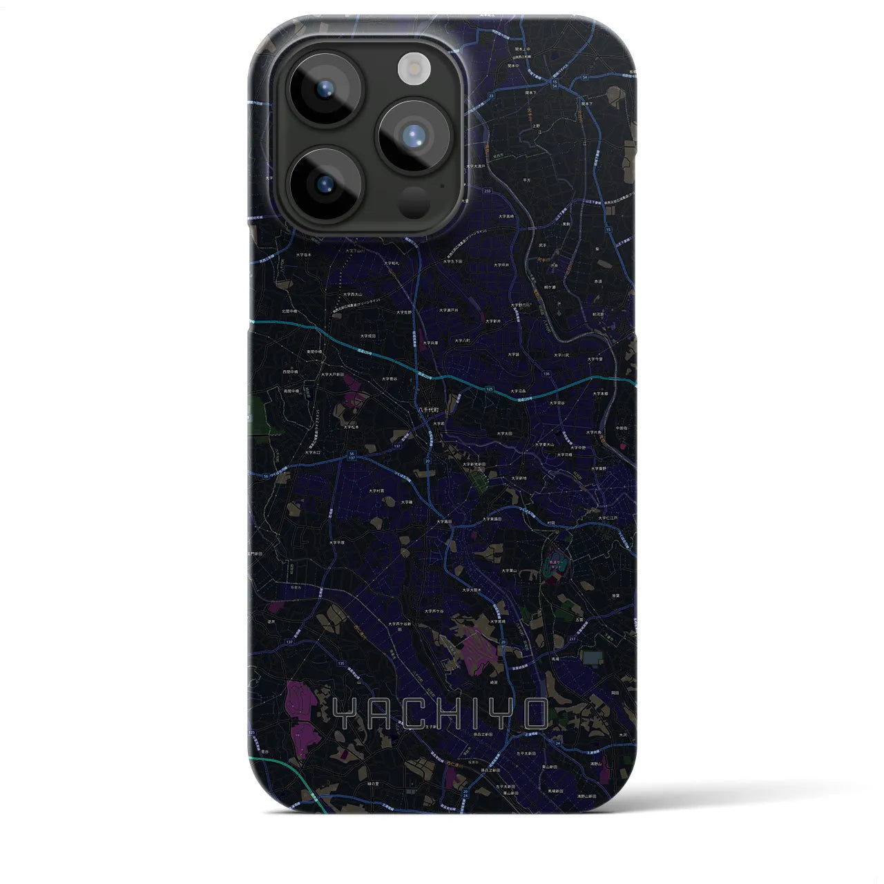 【八千代(茨城県)】地図柄iPhoneケース(バックカバータイプ)