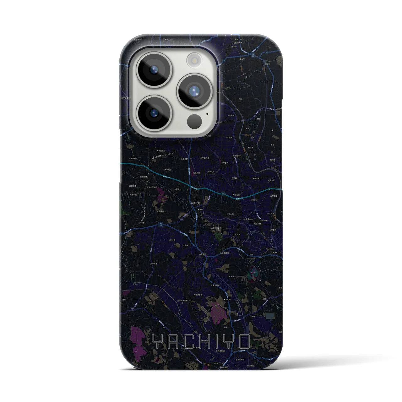 【八千代(茨城県)】地図柄iPhoneケース(バックカバータイプ)