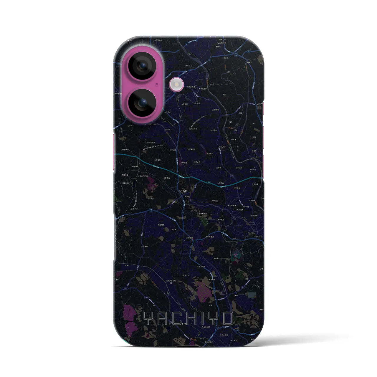 【八千代(茨城県)】地図柄iPhoneケース(バックカバータイプ)