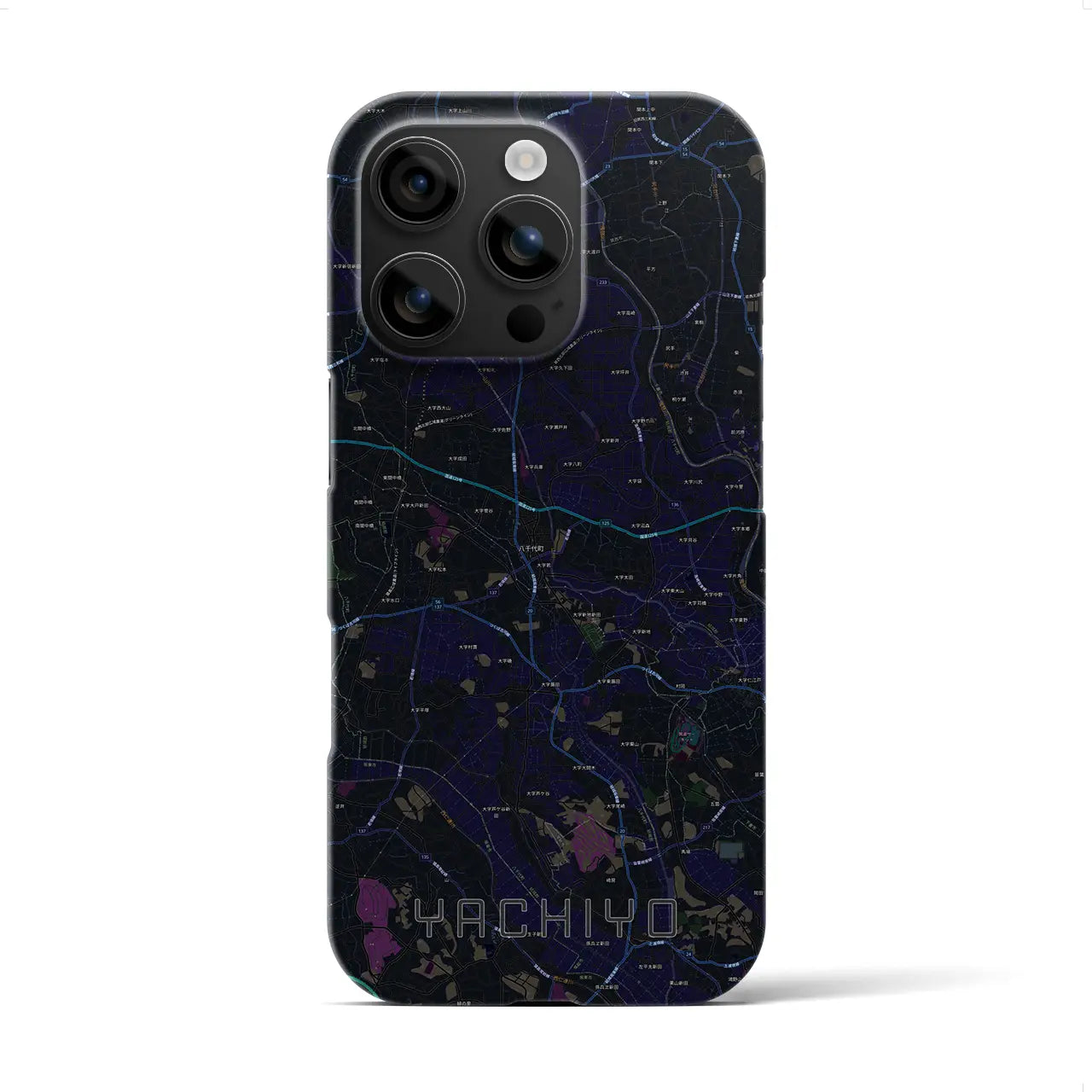 【八千代(茨城県)】地図柄iPhoneケース(バックカバータイプ)