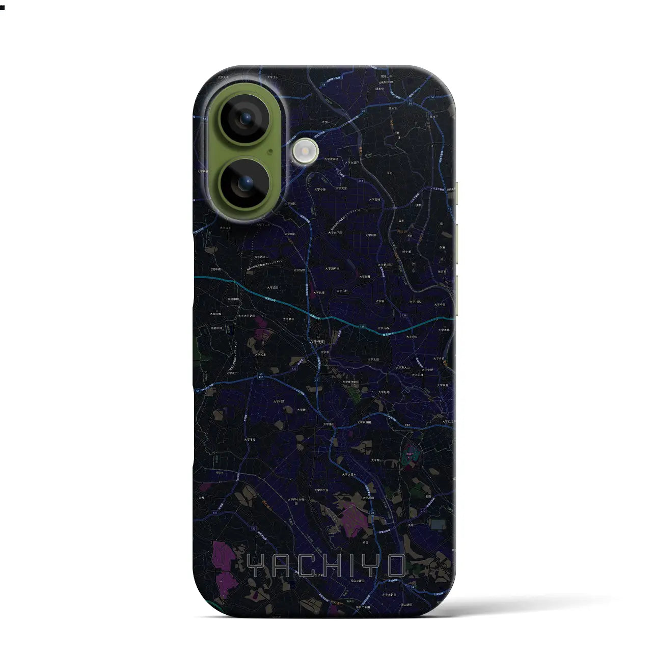 【八千代(茨城県)】地図柄iPhoneケース(バックカバータイプ)